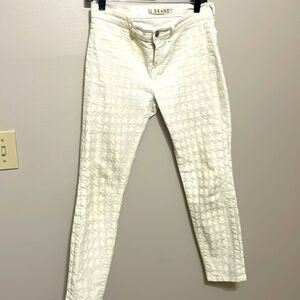 EUC J Brand houndstooth print capri jean